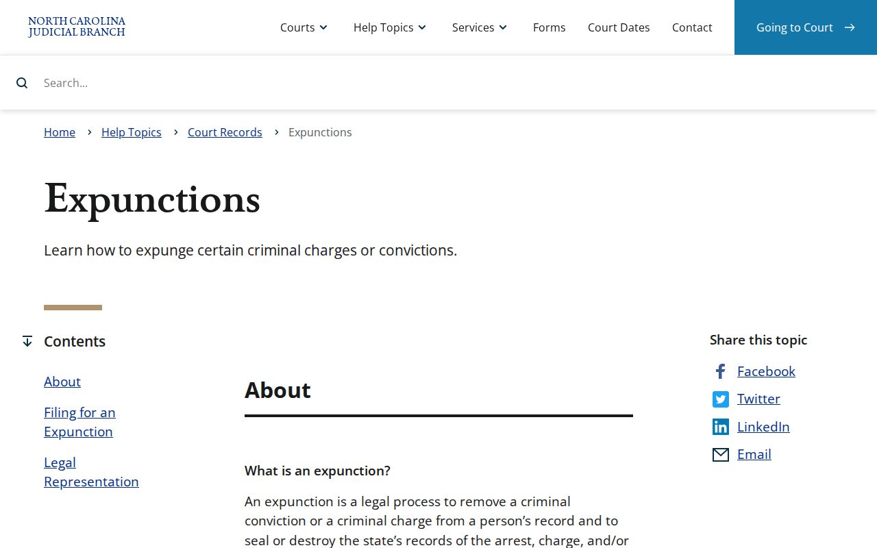 North Carolina expunction guidance for Brunswick County released mugshot records